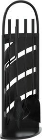 vidaXL 5 darabos acél kandallószerszám-készlet 23 x 15 x 66 cm