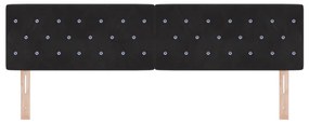 LED fejtámla kristálygombos tűzéssel fekete 90 cm bársony
