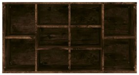 füstös tölgy színű szerelt fa cipőtároló pad 103x30x54,5 cm