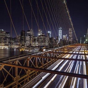 Poszter 30x30cm Brooklyn híd este, Assaf Frank