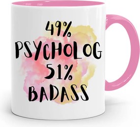 Pszichológus Pszichiáter Terapeuta Bögre Rózsaszín, fényképes nyomtatással