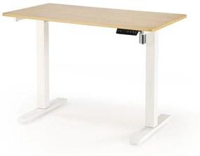 B53 íróasztal állítható magassággal, arany tölgy / fehér