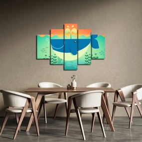 Kép - boldog bálna (150x105 cm)