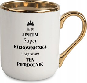 Fehér Bögre 330ml Arany Rant Főnöknek Szuper Menedzser Érdekes Minták