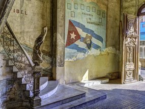 Poszter 40x30cm Hagyományos lakóépület Kubában, Assaf Frank