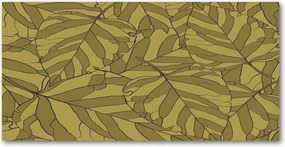 Üvegpanel a konyhába Levelek 140x70 cm Ragasztó