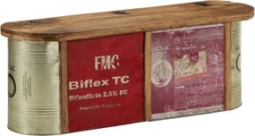 vidaXL tömör újrahasznosított fa tárolópad/tálaló 120 x 30 x 40 cm