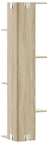 sonoma tölgy szerelt fa fali sarokpolc 36,5 x 36,5 x 140 cm
