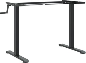 vidaXL fekete acél állóasztalváz (94-135) x 60 x (70-114) cm