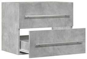 betonszürke szerelt fa mosdószekrény 60 x 38,5 x 48 cm