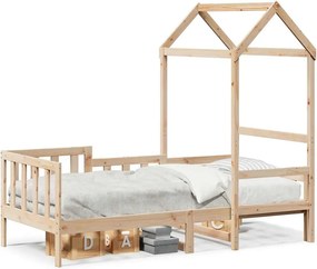 vidaXL tömör fenyőfa kanapéágy tetővel 80 x 200 cm