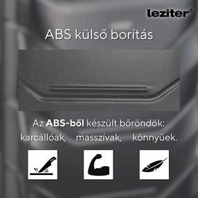 TraveLux Max közepes bőrönd keményfedeles 68x45x25 cm fekete