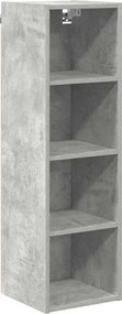 vidaXL Függő szekrény Beton Szürke 30 x 29,5 x 100 cm Faanyag