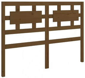 mézbarna tömör fenyőfa ágyfejtámla 165,5x4x100 cm