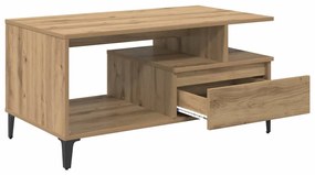 Dohányzóasztal kézműves tölgy 90 x 49 x 45 cm Faanyag