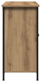 Oldalszekrény Artisan Tölgy 100x35x70 cm Műanyag Fa és Acél