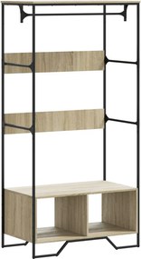 vidaXL sonoma tölgy színű szerelt fa ruhásszekrény 90 x 50 x 180 cm