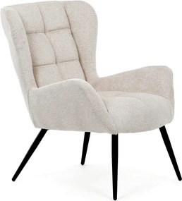 Füles fotel, bézs, szövet, AK-H9206 CRM2