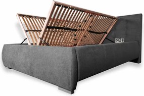 Aria kárpitozott ágy + rácsos rács + matrac EMI