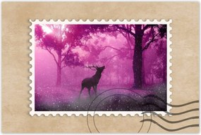 Poszterek 90x60 Szarvas a varázslatos erdőben