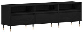 TV Szekrény Fekete Tölgy 150x30x44,5 cm Mérnöki Fa