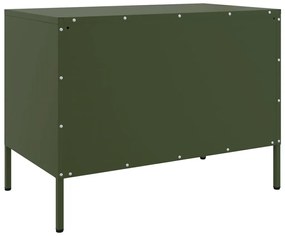 2 db olívazöld acél TV-szekrény 68 x 39 x 50,5 cm