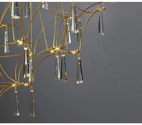 Nova Luce több ágú függeszték, arany, 3000K melegfehér, beépített LED, 1x20W, 2000 lm, 9116820