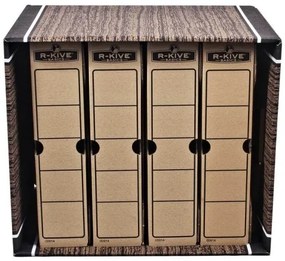 Irattartó Fellowes Bankers Box Woodgrain 2 db / csomag, barna