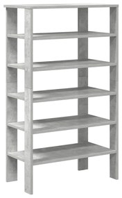 betonszürke szerelt fa cipőtartó 61x32x105 cm