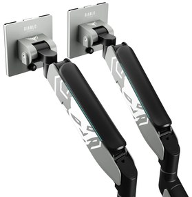 Képernyőállvány két 49 hüvelykes monitorhoz, szürke-fekete RGB X-Arm Dual
