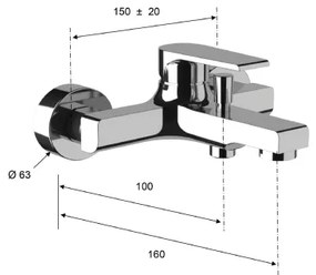Sapho - KAI kádcsaptelep, fényes króm