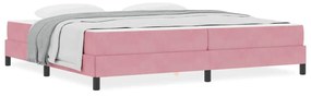 Boxspring ágy matraccal Rózsaszín 200 x 200 cm Bársony