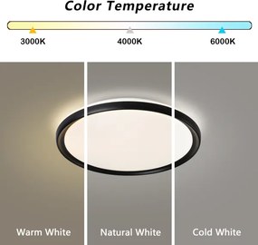 BRILAGI - dimmelhető LED mennyezeti lámpa RIVO LED/72W/230V 3000-6000K fekete Ø 50 cm + távirányító