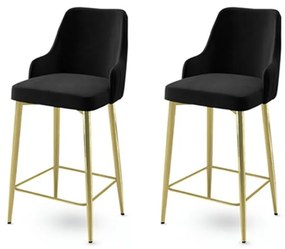 Enox Black and Gold bárszék szett, 2 db