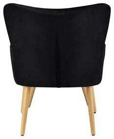 Fekete bársony fotel Coco - Støraa