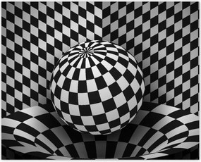 Poszterek 50x40 Absztrakt fekete-fehér