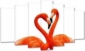 Vászonkép 140x80 Szerelmes flamingók