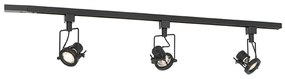 Ipari sínrendszer 3 spotlámpával, 1 fázisú fekete - Suplux