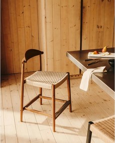 Barna tömörfa kerti bárszék Nina – Kave Home