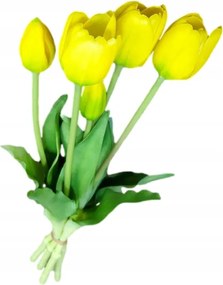 sárga Tulipán Gumi szilikon tulipán sárga csokor 5 tulipán rügy