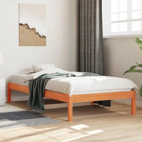 viaszbarna tömör fenyőfa kanapéágy matrac nélkül 80 x 200 cm