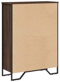 barna tölgy színű szerelt fa könyvszekrény 80 x 31 x 106 cm