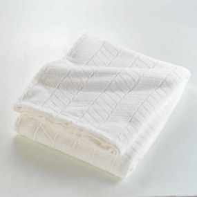 Krémszínű mikroflanel ágytakaró 180x220 cm Arya – douceur d'intérieur