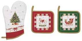 Karácsonyi pamut edényfogó kesztyű és 2 db edényalátét szett Christmas Tale