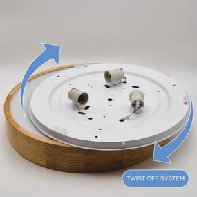 Brilagi - LED RGBW Dimmelhető mennyezeti lámpa CARVALHO 3xE27/15W/230V Wi-Fi tölgy átm. 47,5