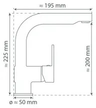 Schütte 79710 - LONDON mosogatócsaptelep kihúzható zuhanyfejjel, fényes króm