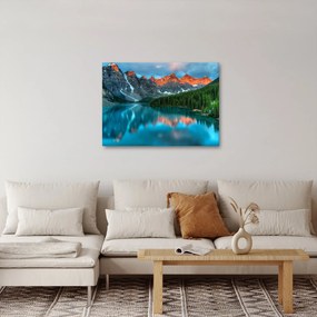 Egy türkizkék tó képe (70x50 cm)