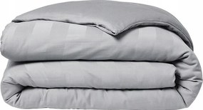 Pamut Ágyneműhuzat csíkos perkál világosszürke 220x240