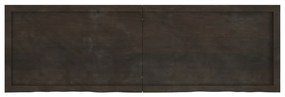 sötétbarna kezelt tömör tölgyfa asztallap 160x50x(2-4) cm