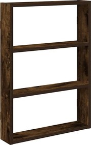 vidaXL füstös tölgy színű szerelt fa fali polc 43 x 9 x 60 cm